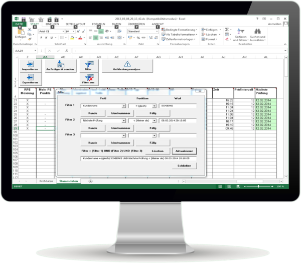 Safetytest Protokoll- und Tabellensoftware Safetydoc Pro