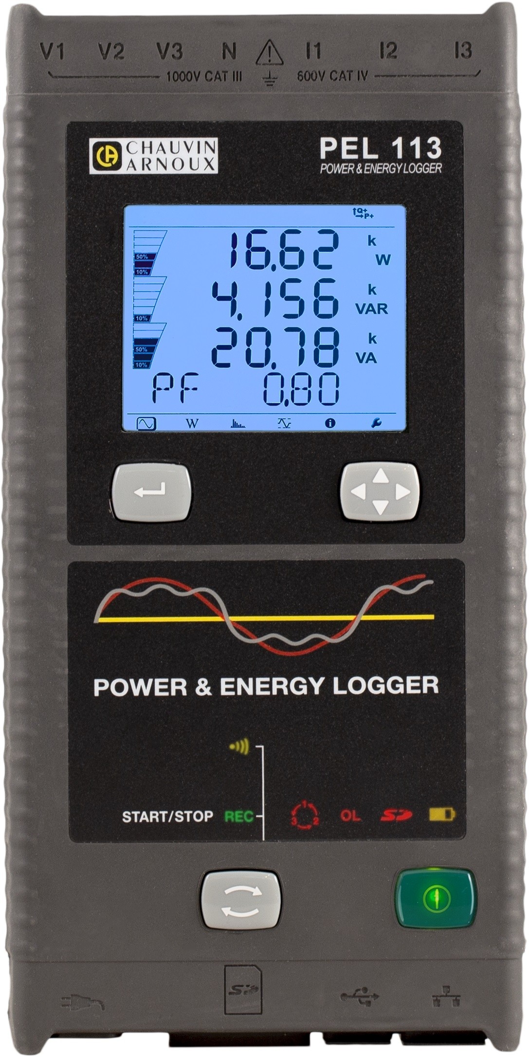 C.A PEL113 Leistungs- und Energierecorder mit Stromwandler MA194-350