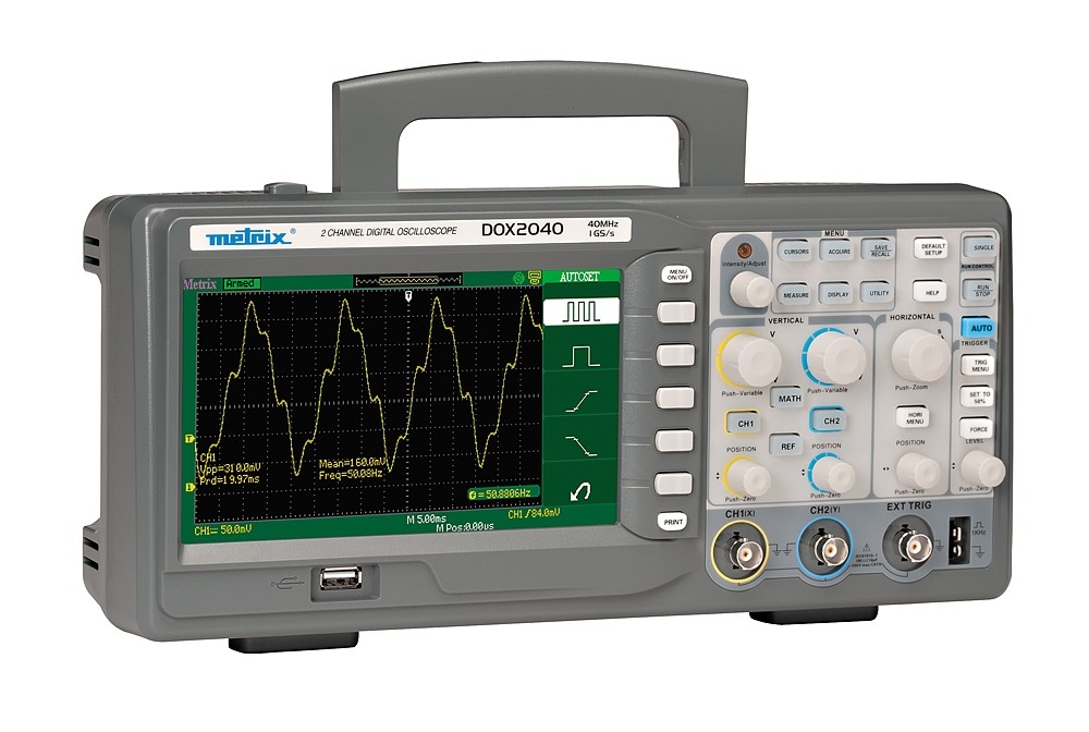 C.A DOX 2100B Dig. Oszilloskop 2x100 MHz, Farbdisplay, USB, Ethernet