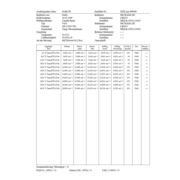 Gossen Metrawatt Update 90-2 Kalibriersoftware